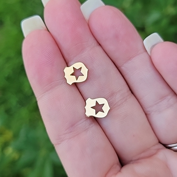 Law Enforcement First Responder Shield Earrings, choice of color - Picture 5 of 6